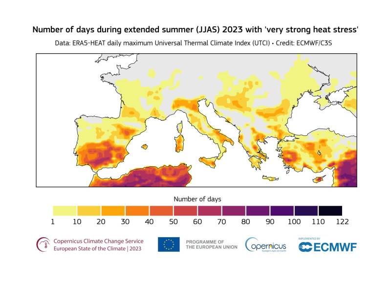 Κλιματική κρίση – Copernicus: 2,6 βαθμούς πάνω η μέση θερμοκρασία της Ευρώπης πέρυσι