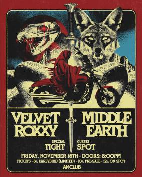 MIDDLE EARTH - VELVET ROXXY - TIGHT SPOT | 15.11.2024 @ AN CLUB